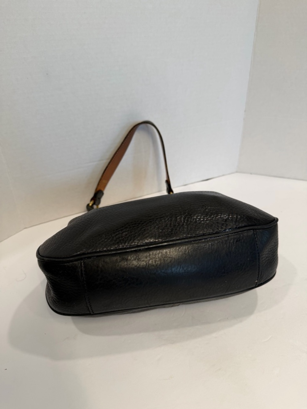 Rare vintage coach Black Leather Hobo Shoulder Bag call outs in photos Y2K - Picture 5 of 7
